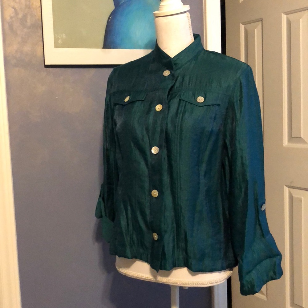 Ruby Rd EUC jewel toned emerald jacket - Picture 1 of 5